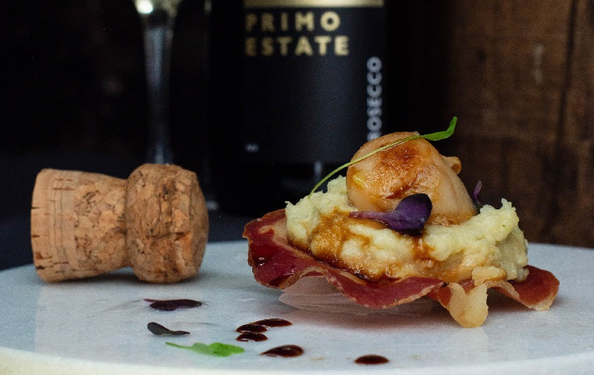 Seared Scallops with Pancetta and Cauliflower Purée