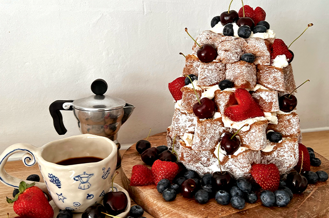 Pandoro Christmas Tree Cake